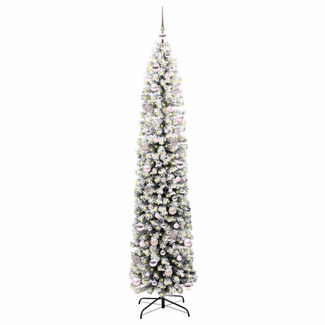 Vidaxl kunstkerstboom groen 240 cm pvc en staal en kunststof
