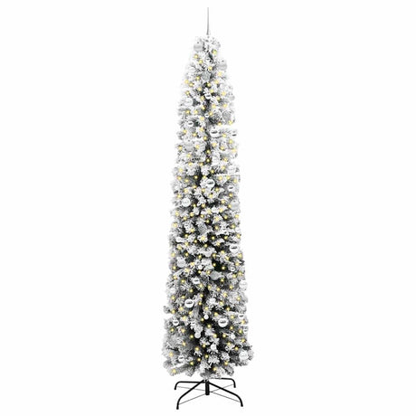 Vidaxl kunstkerstboom groen 240 cm pvc en staal en kunststof