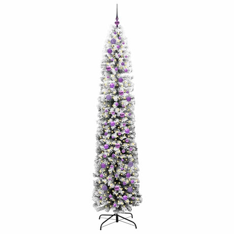Vidaxl kunstkerstboom groen 240 cm pvc en staal en kunststof