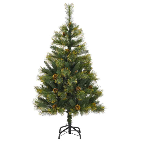 Vidaxl kunstmatige scharnier kerstboom met cones groen 150 cm