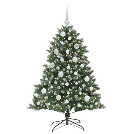 Vidaxl kunstkerstboom met 150 led groen 120 cm pvc en plastic en staal