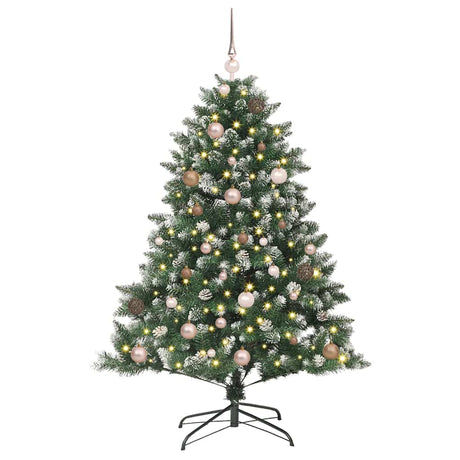 Vidaxl kunstkerstboom met 150 led groen 150 cm pvc en plastic en staal