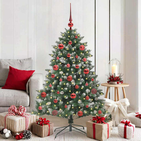 Vidaxl kunstkerstboom met 150 led groen 150 cm pvc en plastic en staal