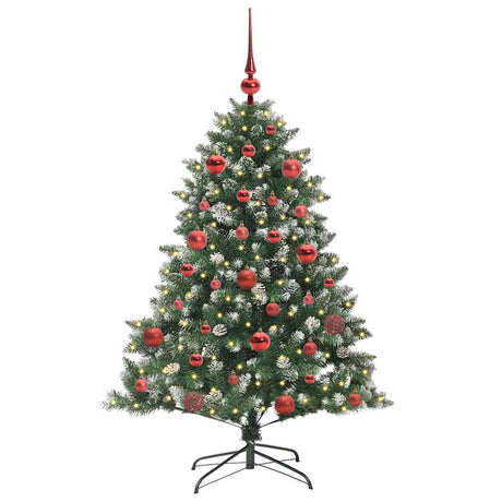 Vidaxl kunstkerstboom met 150 led groen 150 cm pvc en plastic en staal