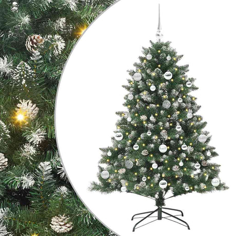 Vidaxl kunstkerstboom met 150 led groen 150 cm pvc en plastic en staal