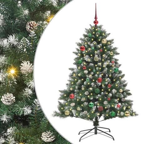 Vidaxl kunstkerstboom met 150 led groen 150 cm pvc en plastic en staal