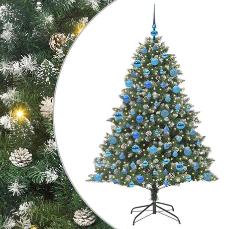 Vidaxl kunstkerstboom met 300 led groen 180 cm pvc en plastic en staal