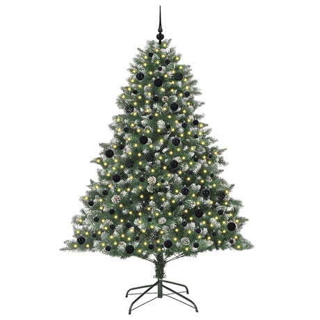 Vidaxl kunstkerstboom met 300 led groen 210 cm pvc en plastic en staal