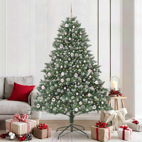 Vidaxl kunstkerstboom met 300 led groen 210 cm pvc en plastic en staal