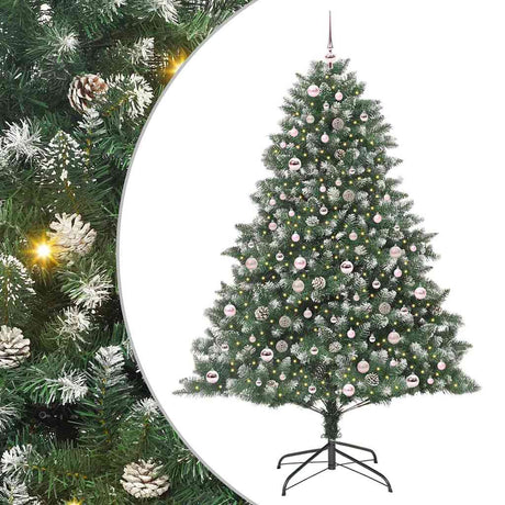 Vidaxl kunstkerstboom met 300 led groen 210 cm pvc en plastic en staal