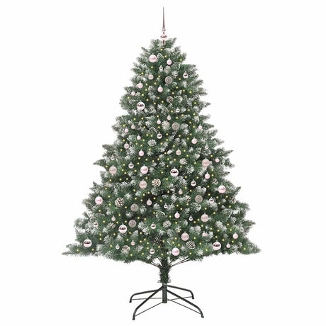 Vidaxl kunstkerstboom met 300 led groen 210 cm pvc en plastic en staal