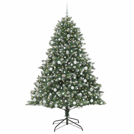 Vidaxl kunstkerstboom met 300 led groen 210 cm pvc en plastic en staal
