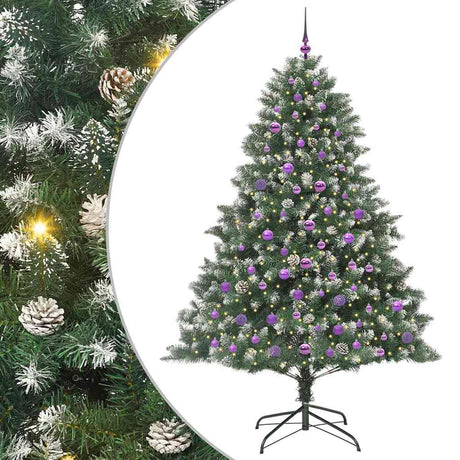 Vidaxl kunstkerstboom met 300 led groen 210 cm pvc en plastic en staal