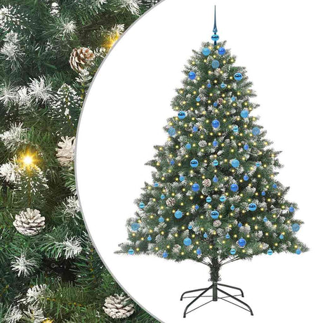 Vidaxl kunstkerstboom met 300 led groen 210 cm pvc en plastic en staal
