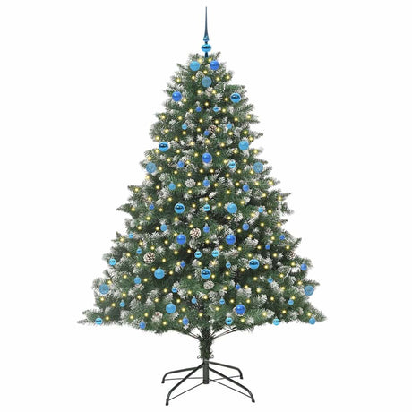 Vidaxl kunstkerstboom met 300 led groen 210 cm pvc en plastic en staal