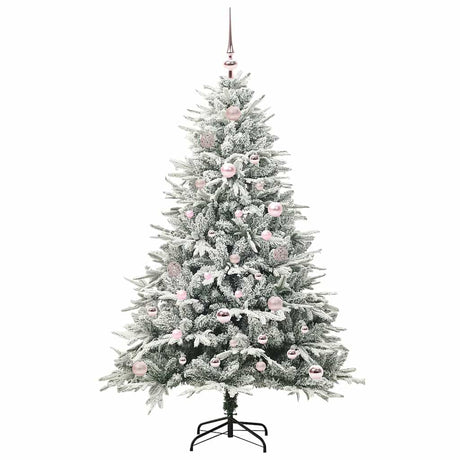 Vidaxl artificial pre-lit kerstboom met ballenset groen 150 cm