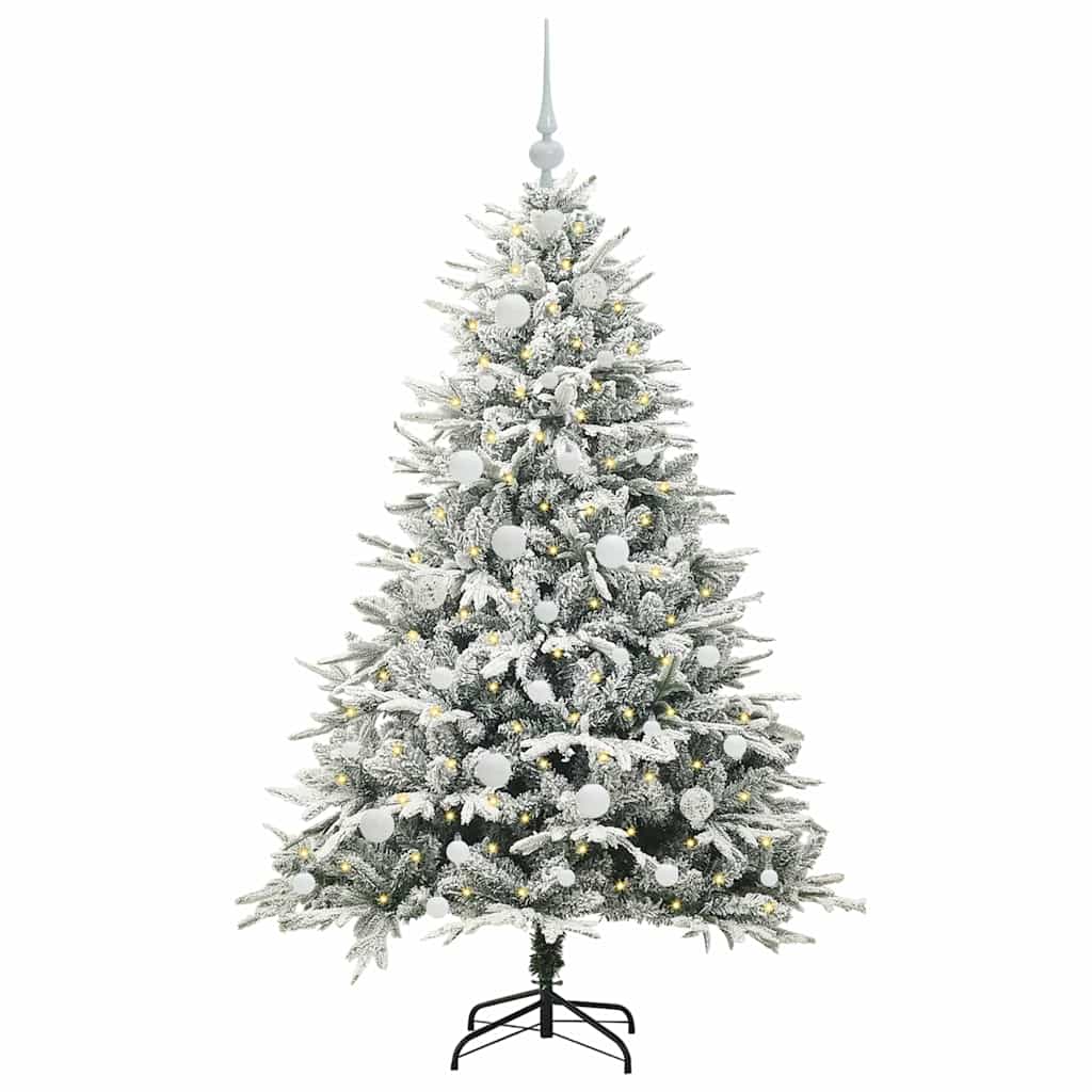 Vidaxl artificial pre-lit kerstboom met ballenset groen 150 cm