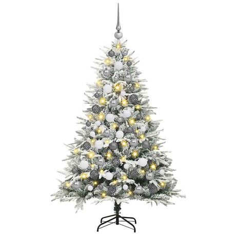 Vidaxl artificial pre-lit kerstboom met ballenset groen 180 cm