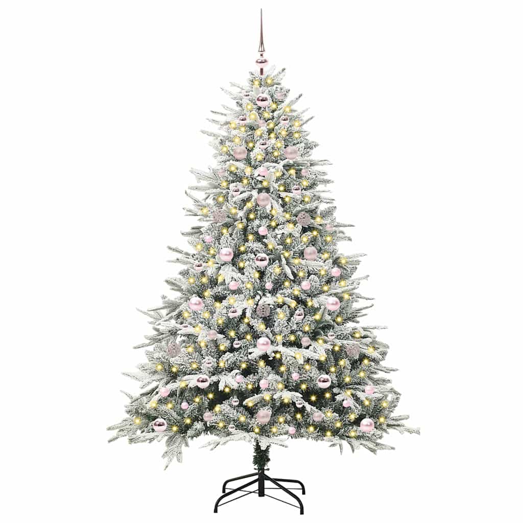 Vidaxl artificial pre-lit kerstboom met ballenset groen 180 cm