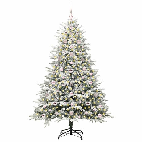 Vidaxl artificial pre-lit kerstboom met ballenset groen 180 cm
