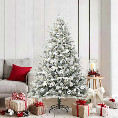 Vidaxl artificial pre-lit kerstboom met ballenset groen 180 cm