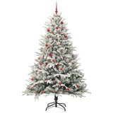 Vidaxl artificial pre-lit kerstboom met ballenset groen 210 cm