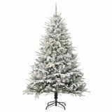 Vidaxl artificial pre-lit kerstboom met ballenset groen 210 cm