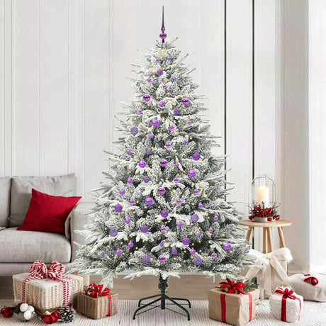 Vidaxl artificial pre-lit kerstboom met ballenset groen 210 cm