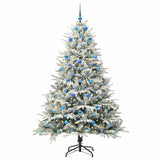 Vidaxl artificial pre-lit kerstboom met ballenset groen 210 cm
