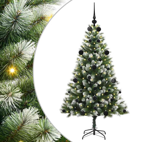 Vidaxl kunstmatige scharnierkerstboom met bedekte sneeuw 150 cm