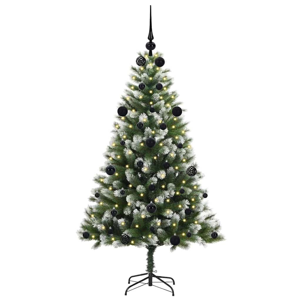 Vidaxl kunstmatige scharnierkerstboom met bedekte sneeuw 150 cm