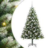 Vidaxl kunstmatige scharnierkerstboom met bedekte sneeuw 150 cm