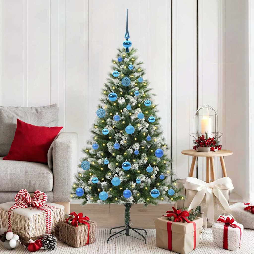 Vidaxl kunstmatige scharnierkerstboom met bedekte sneeuw 150 cm