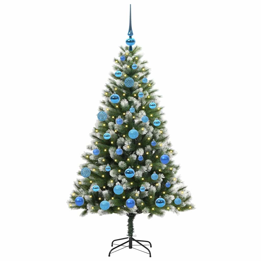 Vidaxl kunstmatige scharnierkerstboom met bedekte sneeuw 150 cm