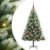 Vidaxl kunstmatige scharnierkerstboom met bedekte sneeuw 150 cm