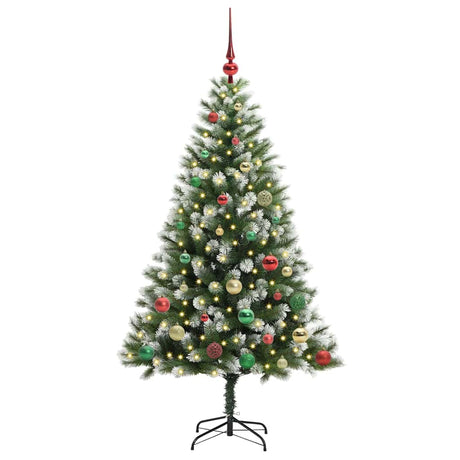 Vidaxl kunstmatige scharnierkerstboom met bedekte sneeuw 150 cm