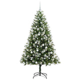 Vidaxl kunstmatige scharnierkerstboom met bedekte sneeuw 180 cm