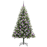 Vidaxl kunstmatige scharnierkerstboom met bedekte sneeuw 180 cm