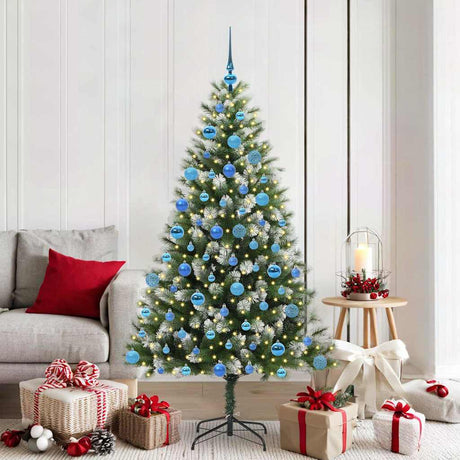 Vidaxl kunstmatige scharnierkerstboom met bedekte sneeuw 180 cm