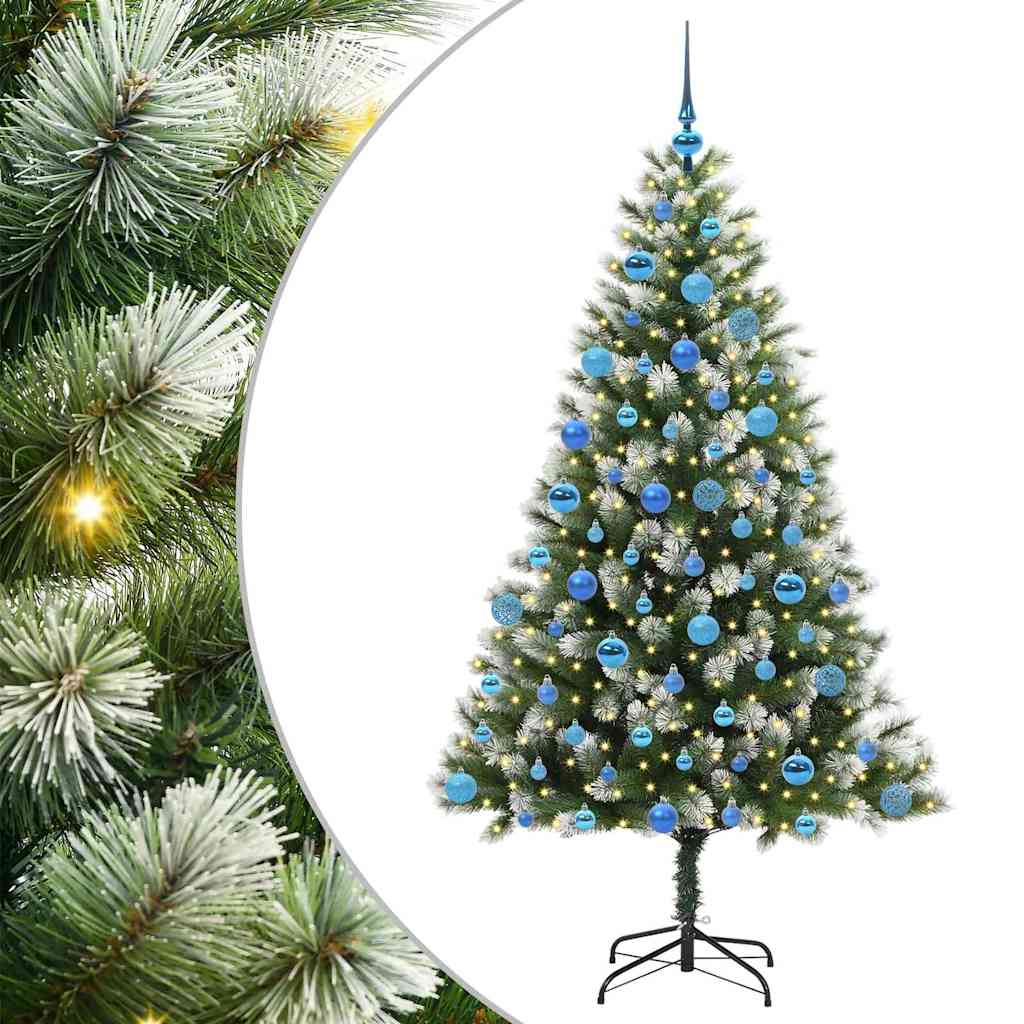 Vidaxl kunstmatige scharnierkerstboom met bedekte sneeuw 180 cm