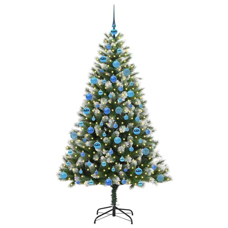 Vidaxl kunstmatige scharnierkerstboom met bedekte sneeuw 180 cm