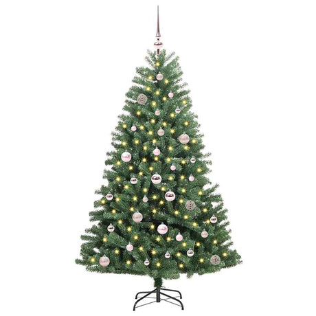 Vidaxl kunstmatige inklapbare kerstboom groen 150 cm pvc en metaal