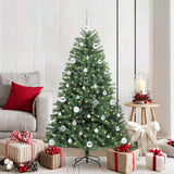 Vidaxl kunstmatige inklapbare kerstboom groen 150 cm pvc en metaal