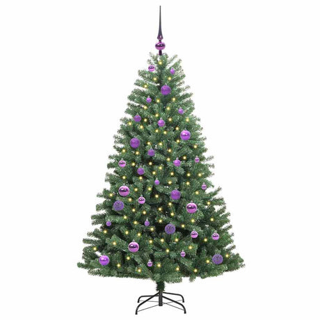 Vidaxl kunstmatige inklapbare kerstboom groen 150 cm pvc en metaal