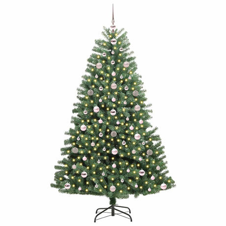Vidaxl kunstmatige inklapbare kerstboom groen 180 cm pvc en metaal