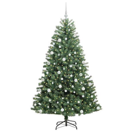 Vidaxl kunstmatige inklapbare kerstboom groen 180 cm pvc en metaal