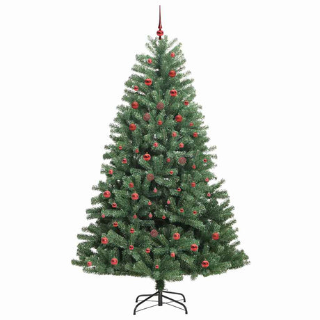 Vidaxl kunstmatige inklapbare kerstboom groen 210 cm pvc en metaal