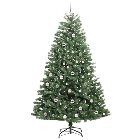 Vidaxl kunstmatige inklapbare kerstboom groen 210 cm pvc en metaal