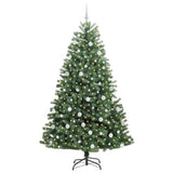 Vidaxl kunstmatige inklapbare kerstboom groen 210 cm pvc en metaal