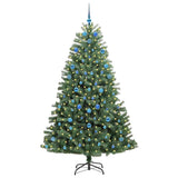 Vidaxl kunstmatige inklapbare kerstboom groen 210 cm pvc en metaal